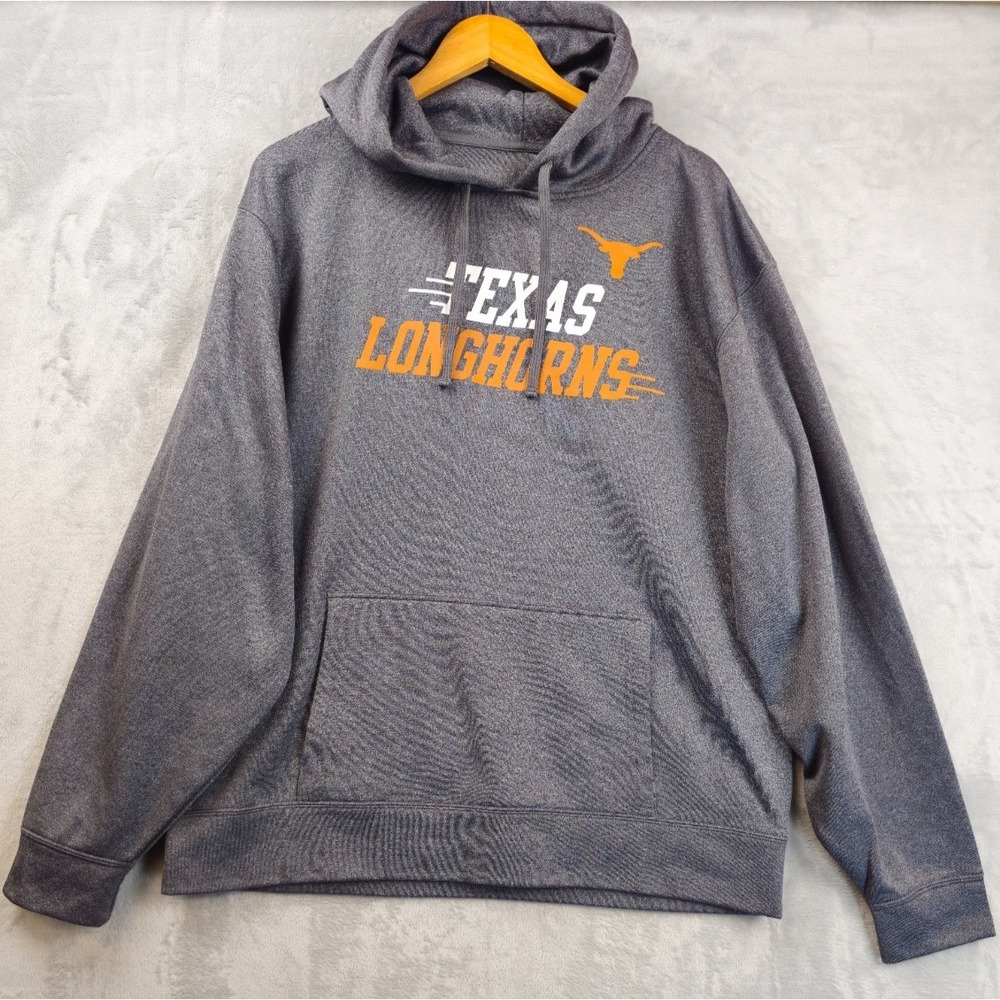 Texas Longhorns Hoodie Mens XXL Gray Pullover Fleece College Football